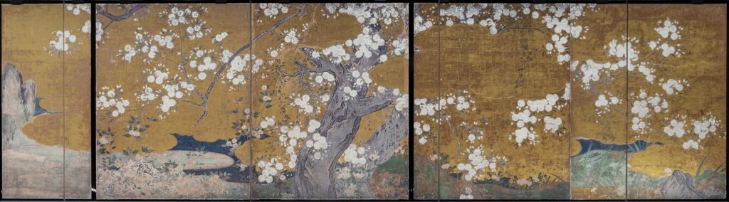 純金張純銀切手 智積院桜図 智積院宝物館 「桜図」「楓図」（国宝）の複製に協力 – 京都発